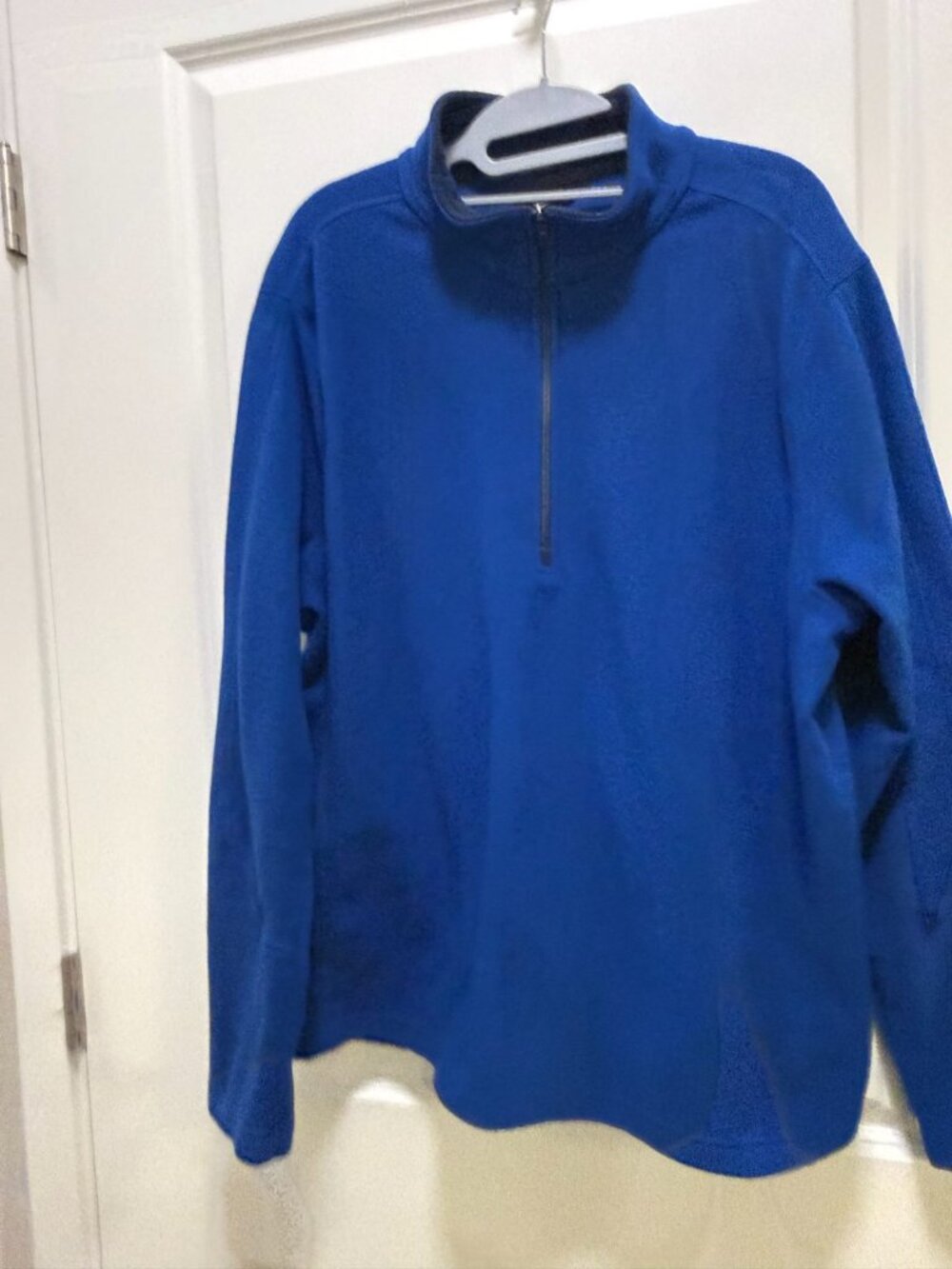 Lands' End Men's Blue 1/4 Zip Fleece Active Top Sz XL